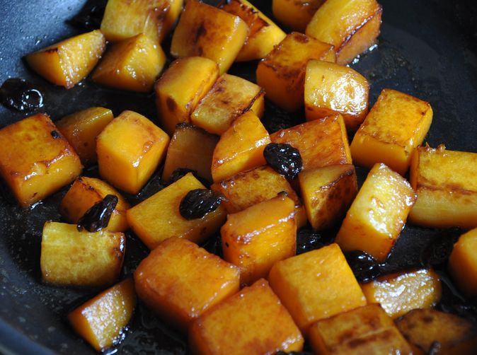 Winter Squash in Agrodolce with Dried Sour Cherries