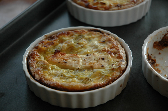 Leek, Lemon, and Feta Quiche
