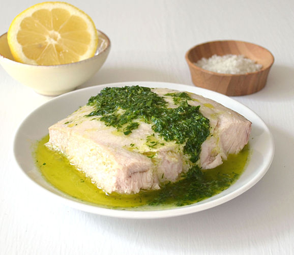 Baked Fish with Lemon Herb Sauce