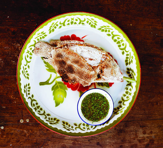 Plaa Phao Kleua (Grilled Salt-Crusted Fish with Chile Dipping Sauce)