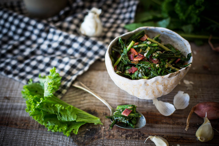 Sweet and Spicy Bitter Greens