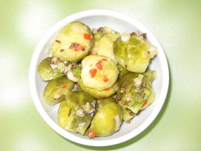 Revisited Brussel Sprouts with Tarragon Cider Vinegar