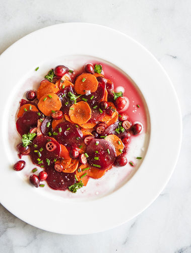Beet, Carrot & Cranberry Salad