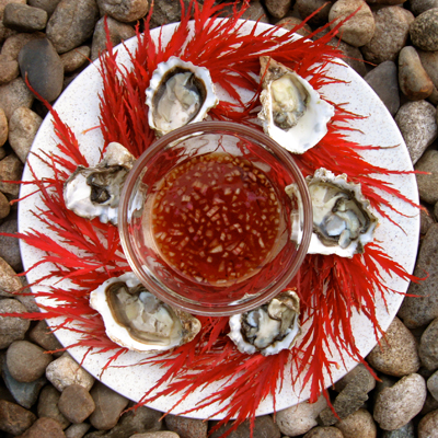 Oysters with Red Mignonette