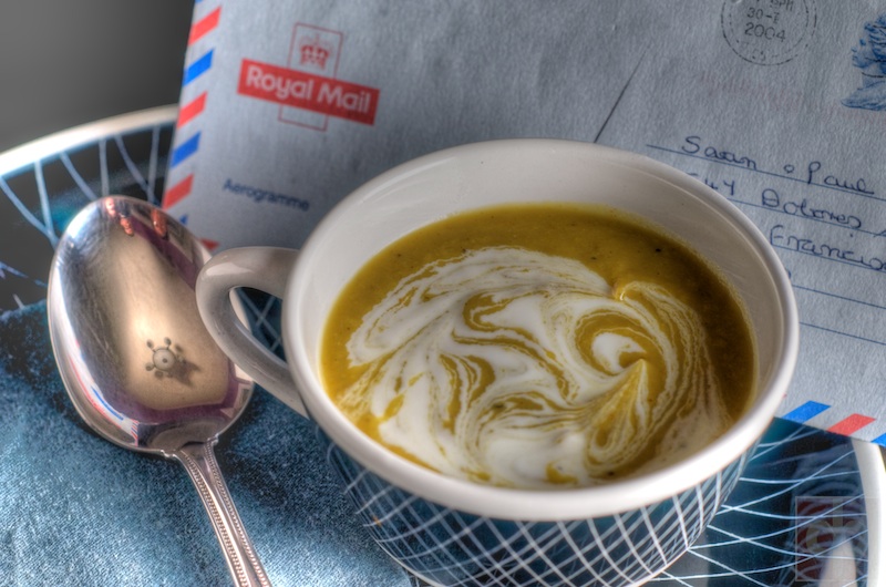 Cream of curried parsnip soup