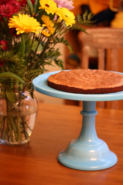 Chocolate Madeleine Cake with Coffee-Caramel Sauce