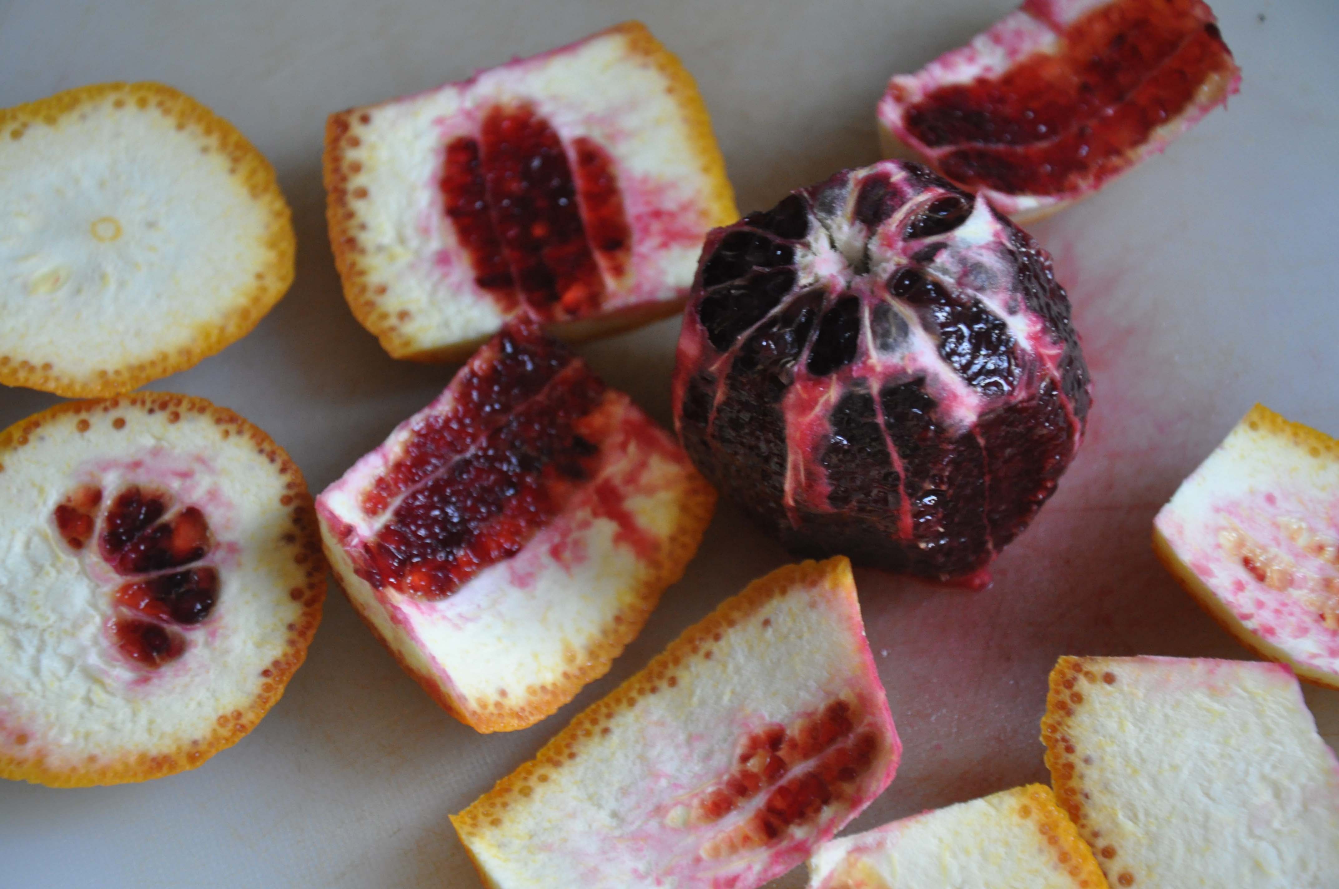 Chocolate Shortcake with Blood Orange Sauce