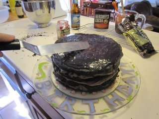 Once in a Blue Moon Chocolate Cake