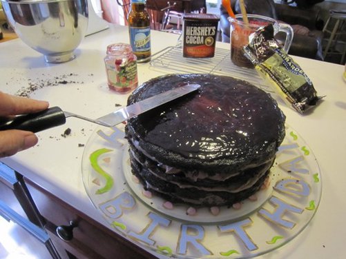 Once in a Blue Moon Chocolate Cake