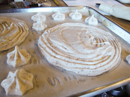 Chocolate Celebration Cake with Pecan Meringues