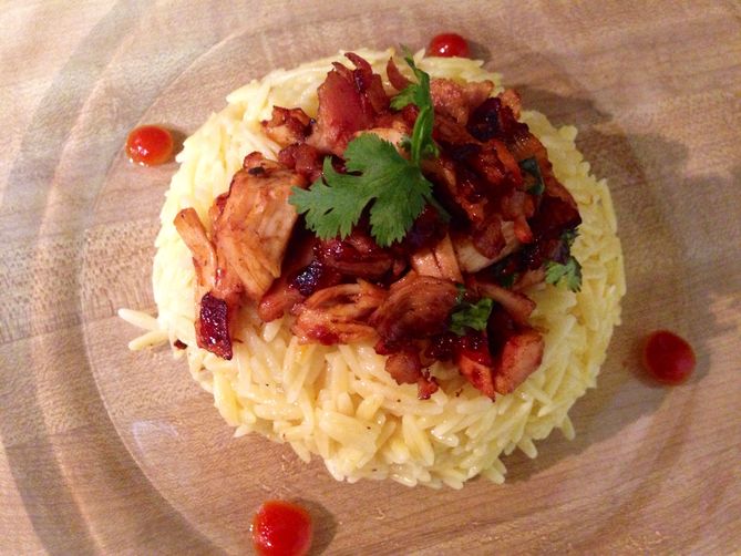 Orzo with Butter & Parmesan a la Chicken Fritz