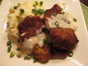 Elk Milanesa with Lemon Caper Bechamel