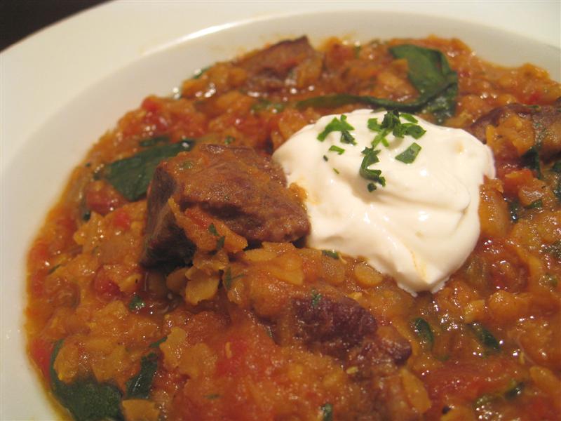 Curried Beef and Red Lentil Stew