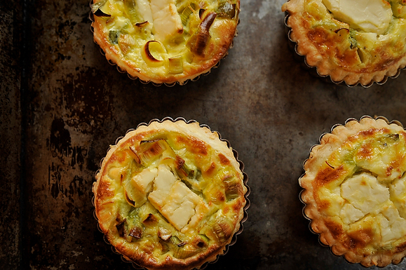 Leek, Lemon, and Feta Quiche