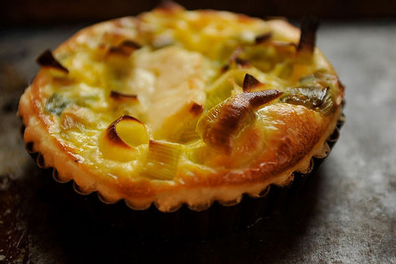 Leek, Lemon, and Feta Quiche