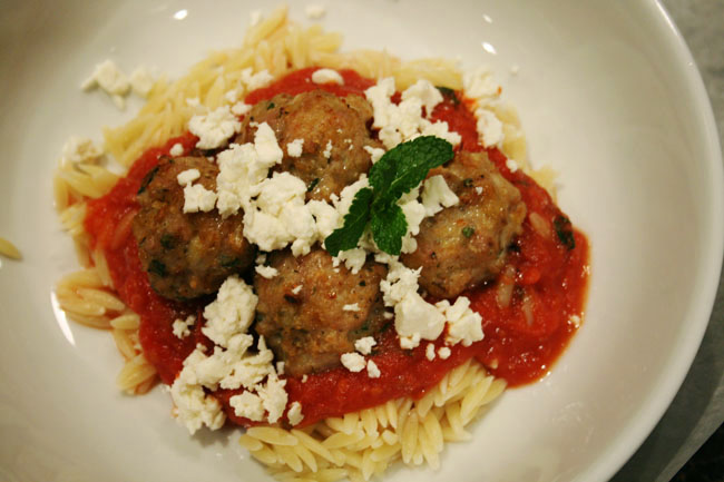 Greek Pasta and Meatballs