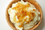 Mashed Potatoes with Caramelized Onions and Goat Cheese