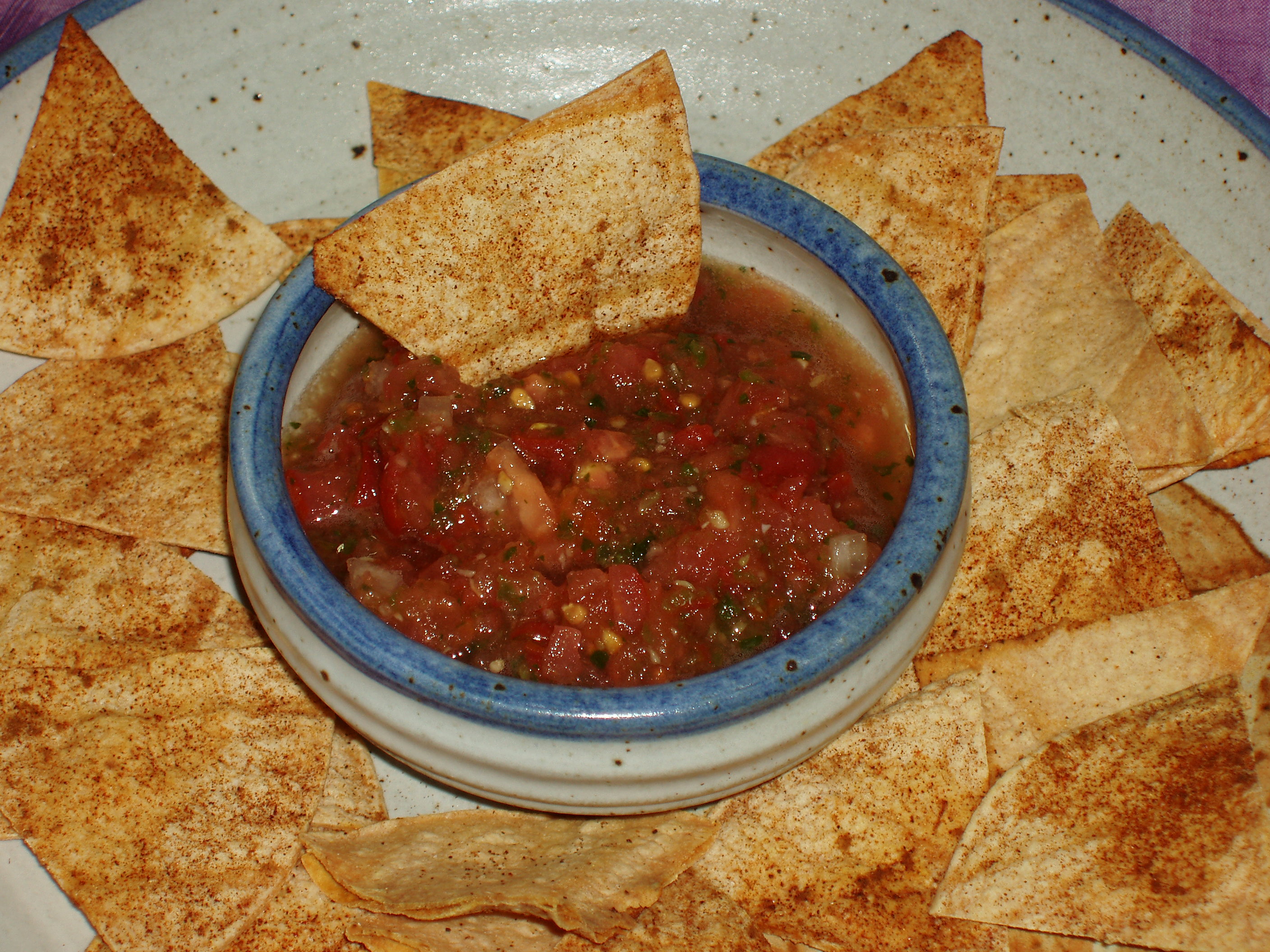 Salsa Pronto with Baked Tortilla Chips