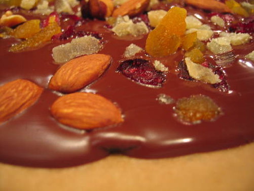 Dark Chocolate Vanilla Almond Dried Fruit Bark