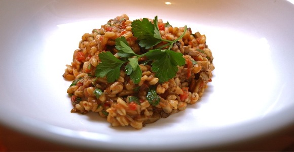 Avena con Champiñones/Oats with Mushrooms