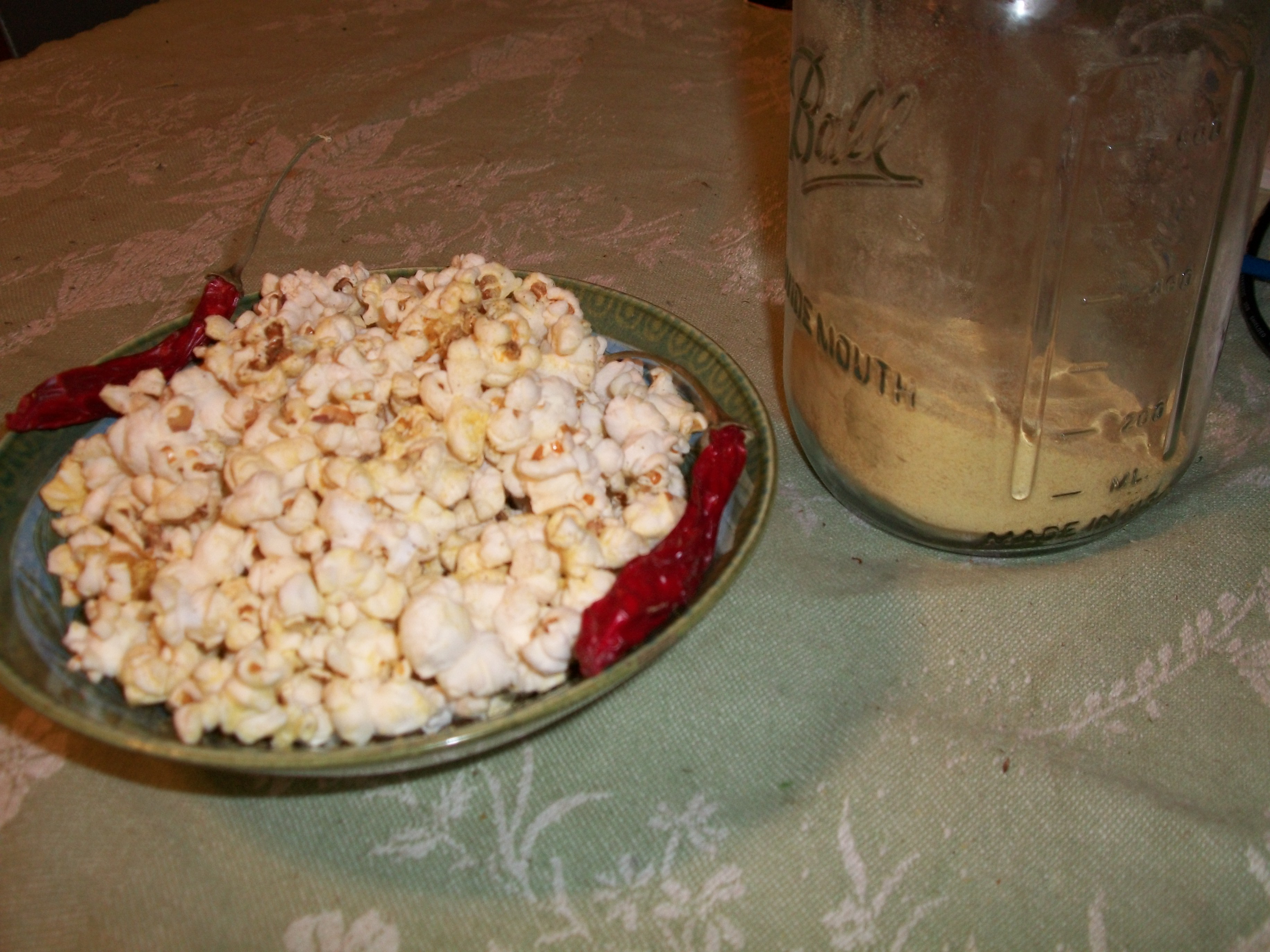 Cayenne Popcorn with Nutritional Yeast