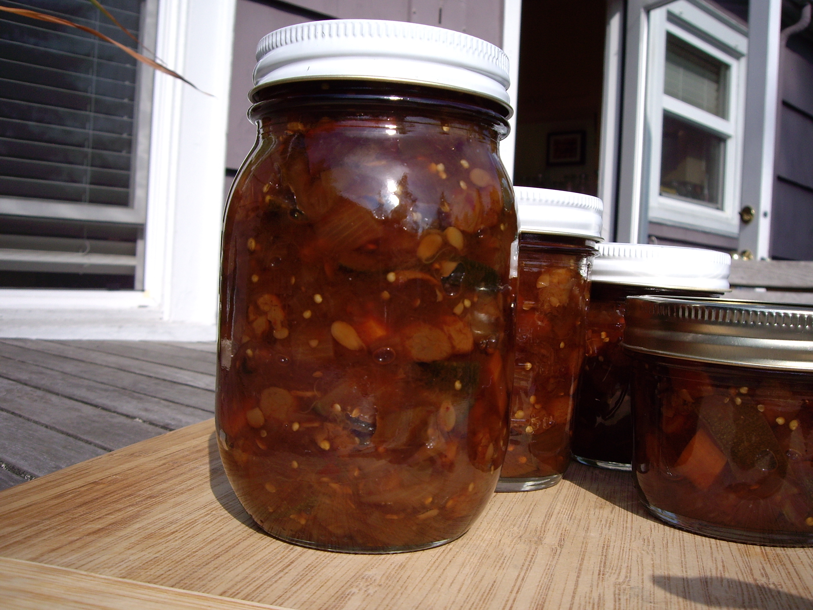 Zucchini, Tomatillo and Ancho Chile Chutney