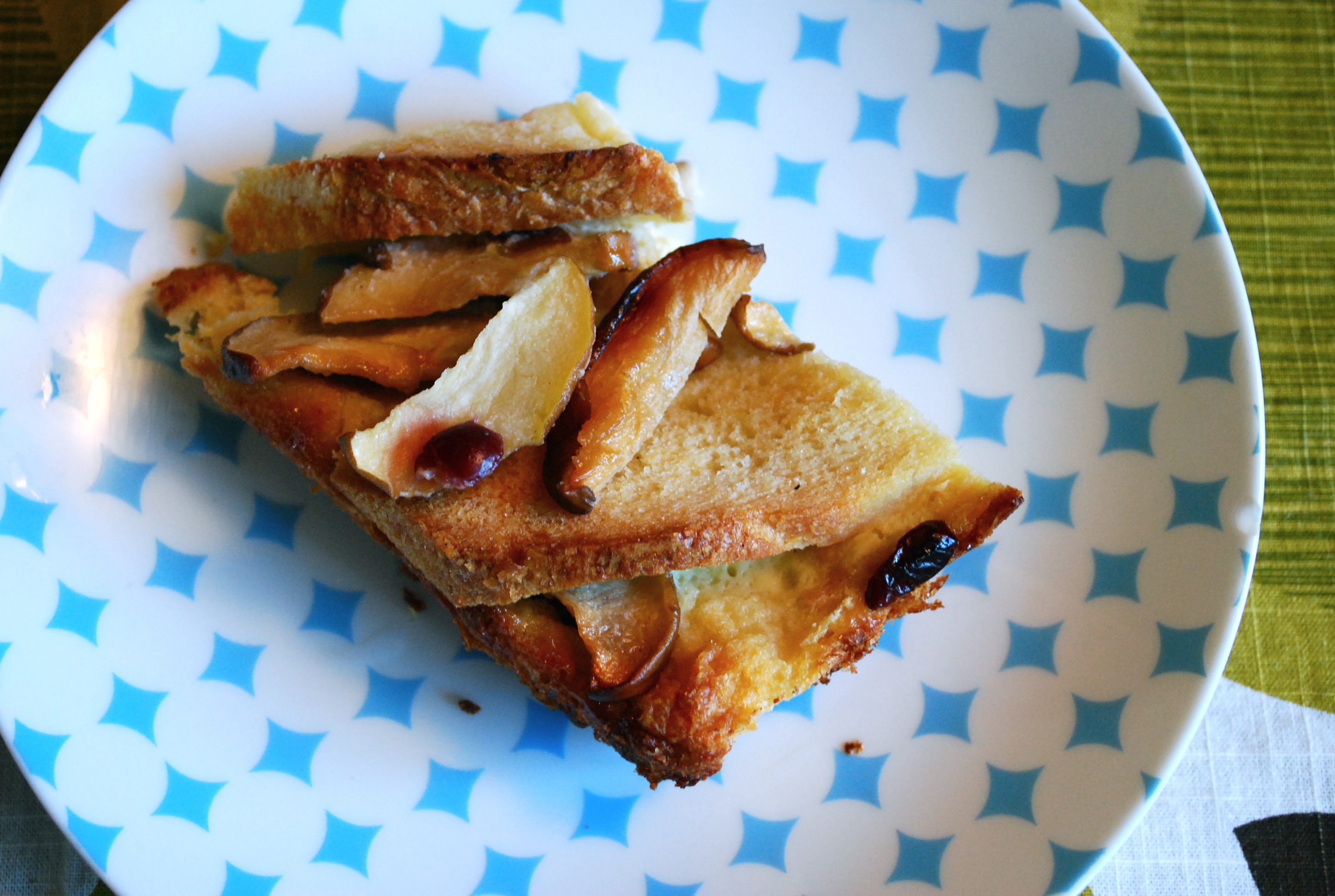 bread pudding with apples and dried cranberries