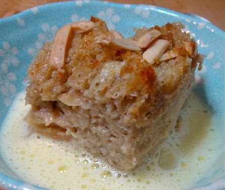 Chai Bread Pudding with Frothy Ginger Creme