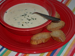 Roasted Garlic and Gruyere Soup