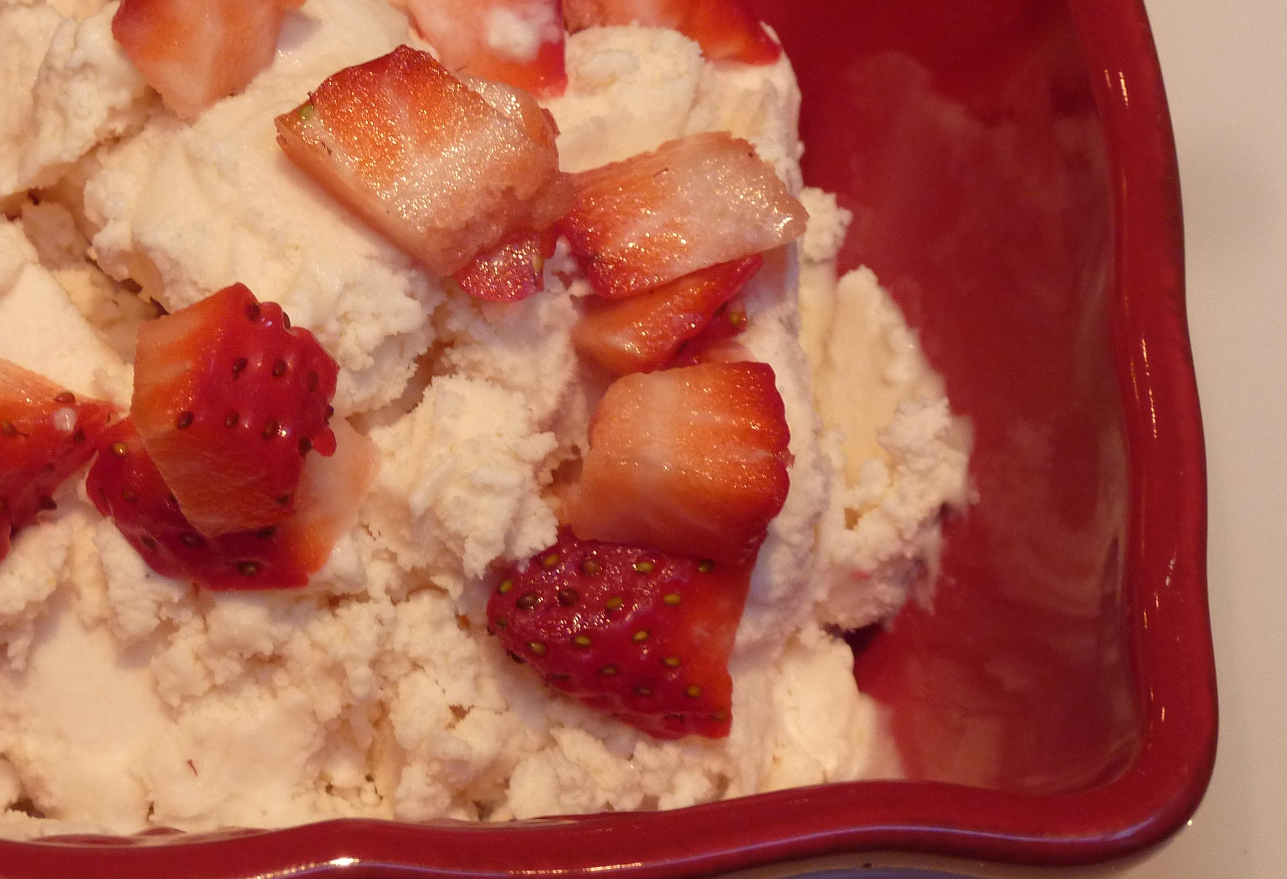Luscious Honey Mascarpone Strawberry Ice Cream