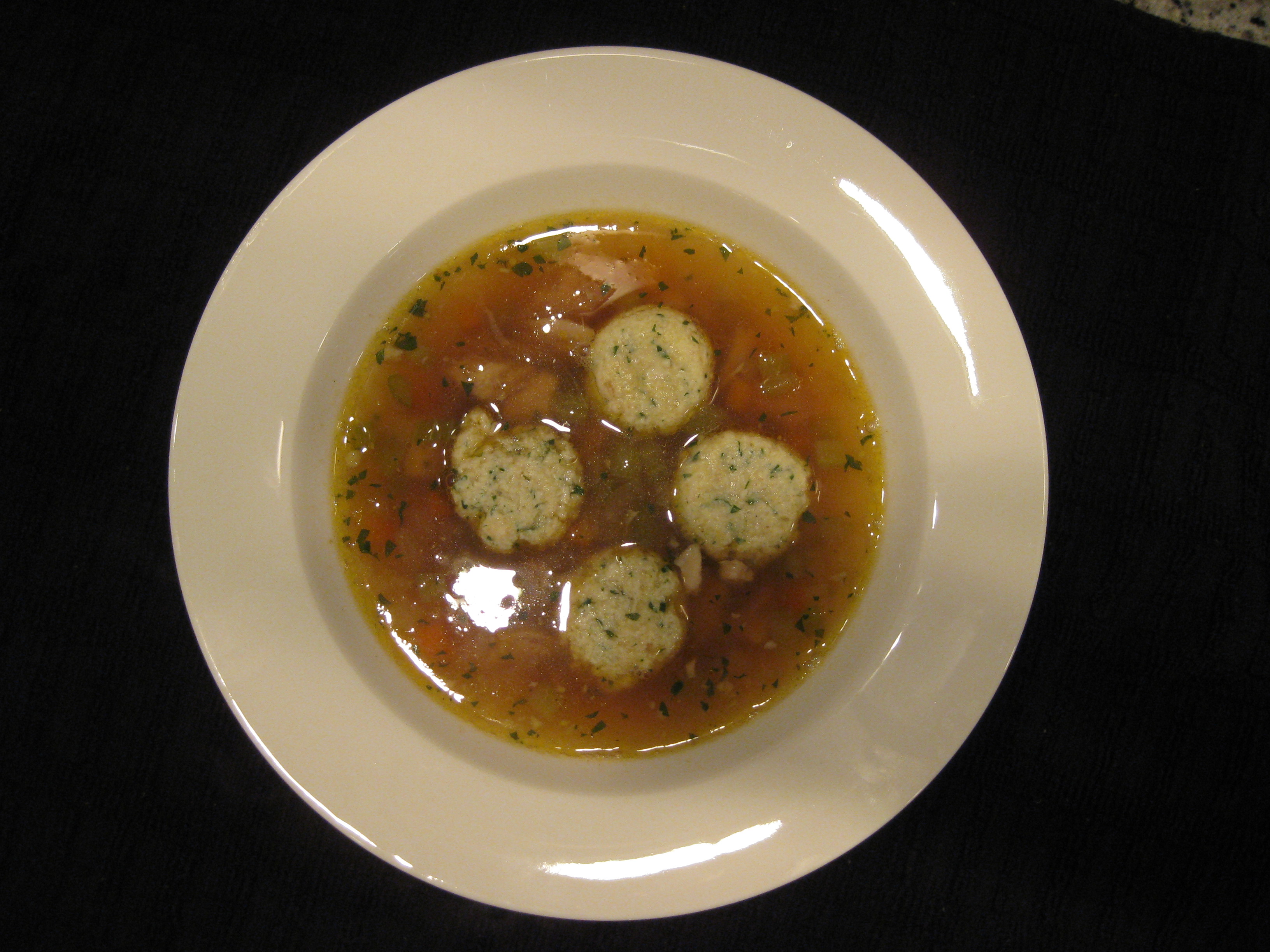 Ricotta, sage and garlic dumplings for soup