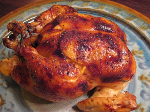 Roasted Chicken with Honey, Lemon and Rosemary