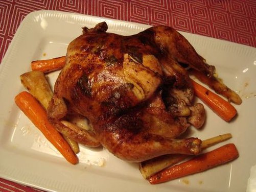 Lemon and Onion Roasted Chicken
