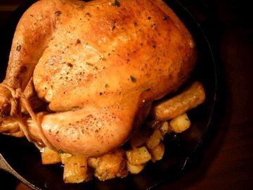 Schmaltz-y Roasted Chicken and Potatoes