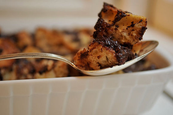 Bourbon Chocolate Bread Pudding