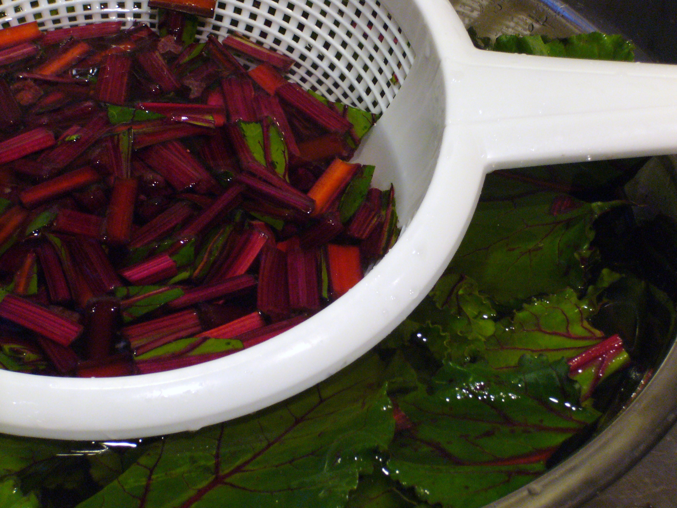 Beet Greens Frittata with Tarragon and Goat Cheese