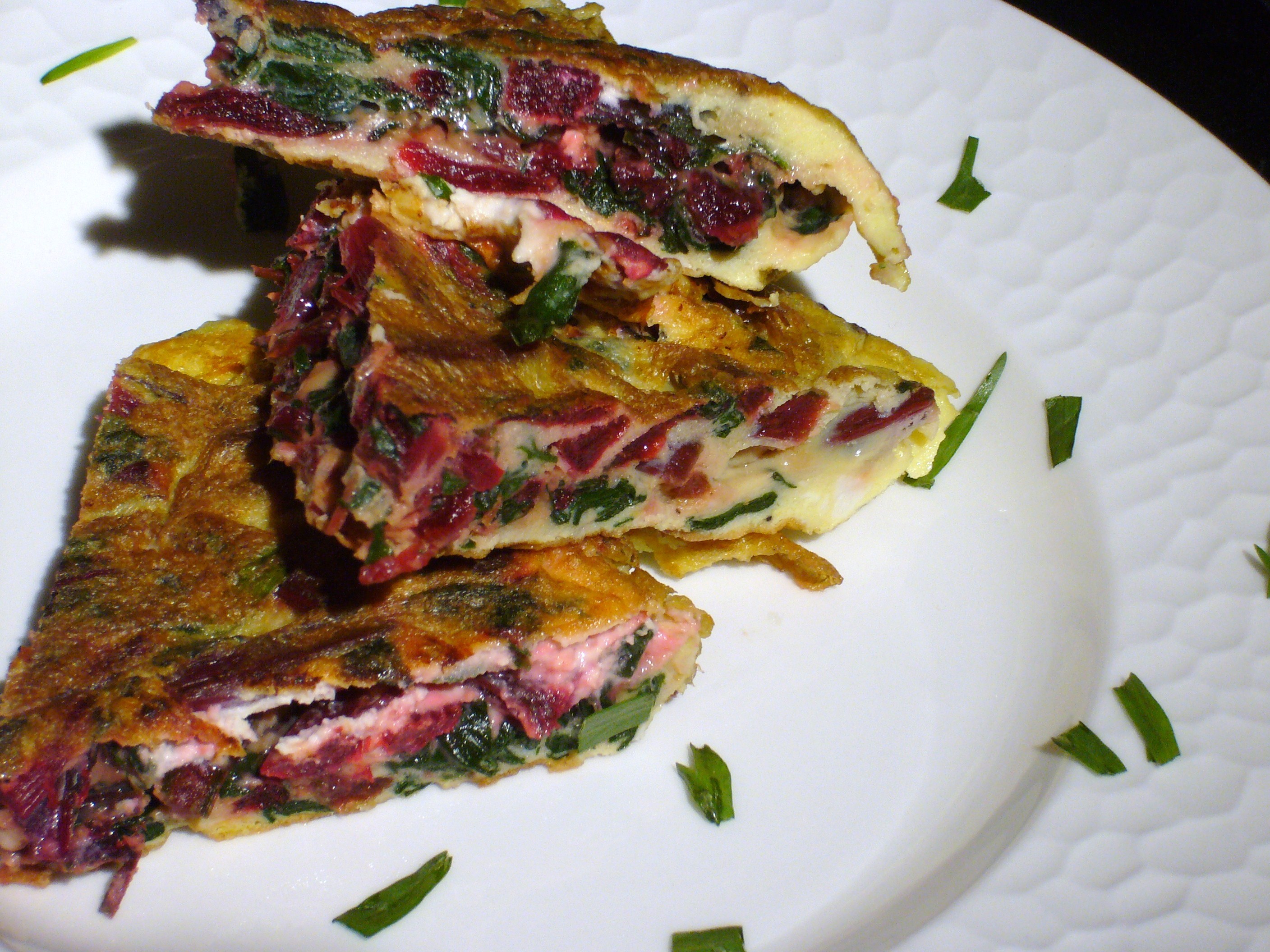 Beet Greens Frittata with Tarragon and Goat Cheese Recipe on Food52