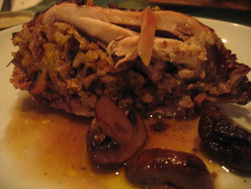 Cornish Game Hens Sewn Up & Stuffed - (Mushroom, Sage & Andouille Sausage Stuffing)