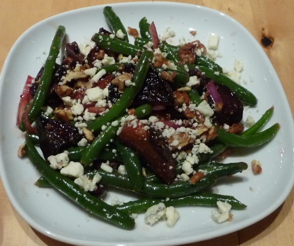 Roasted Beet, Green Beans and Olive Salad