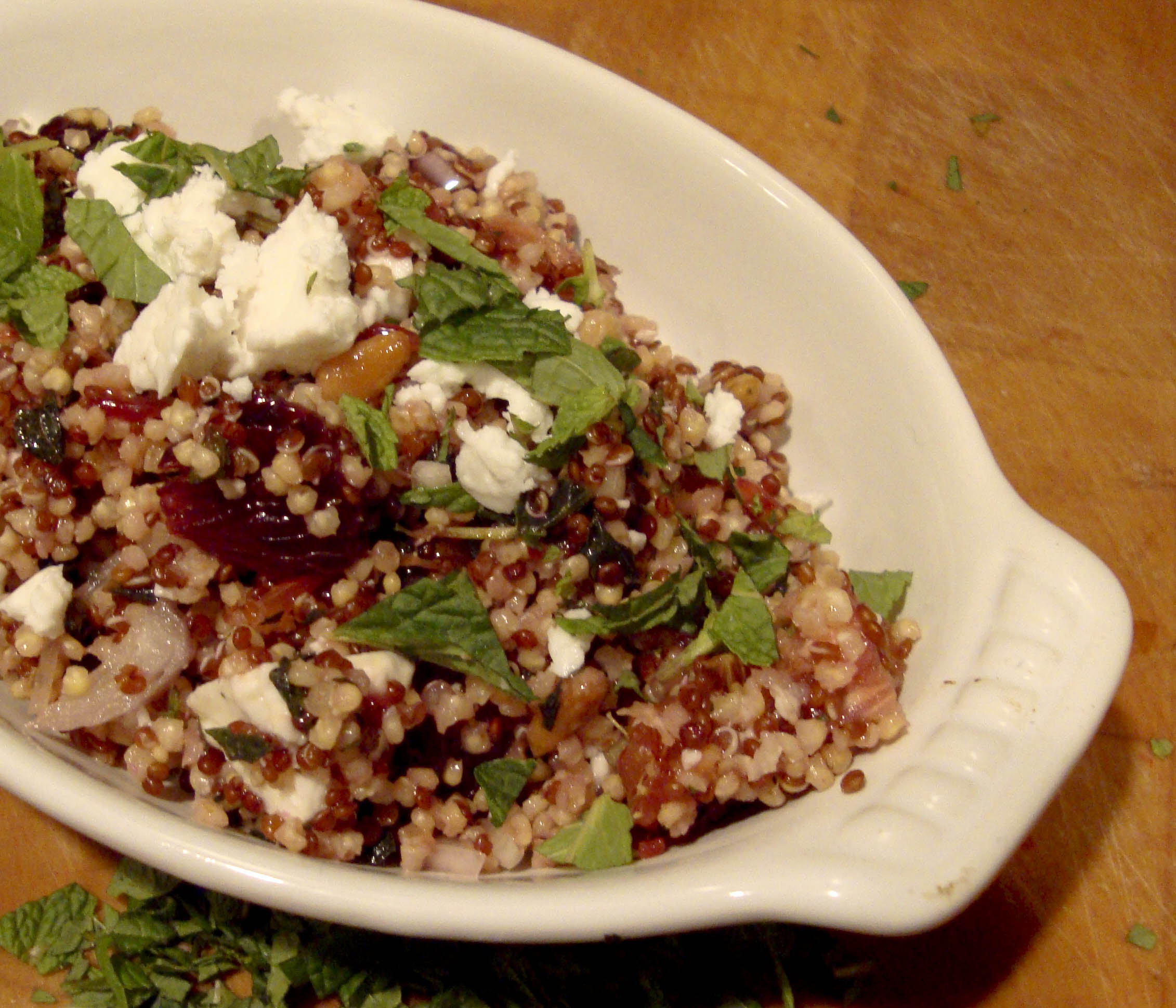 Quinoa Salad with Feta, Blood Oranges and Mint