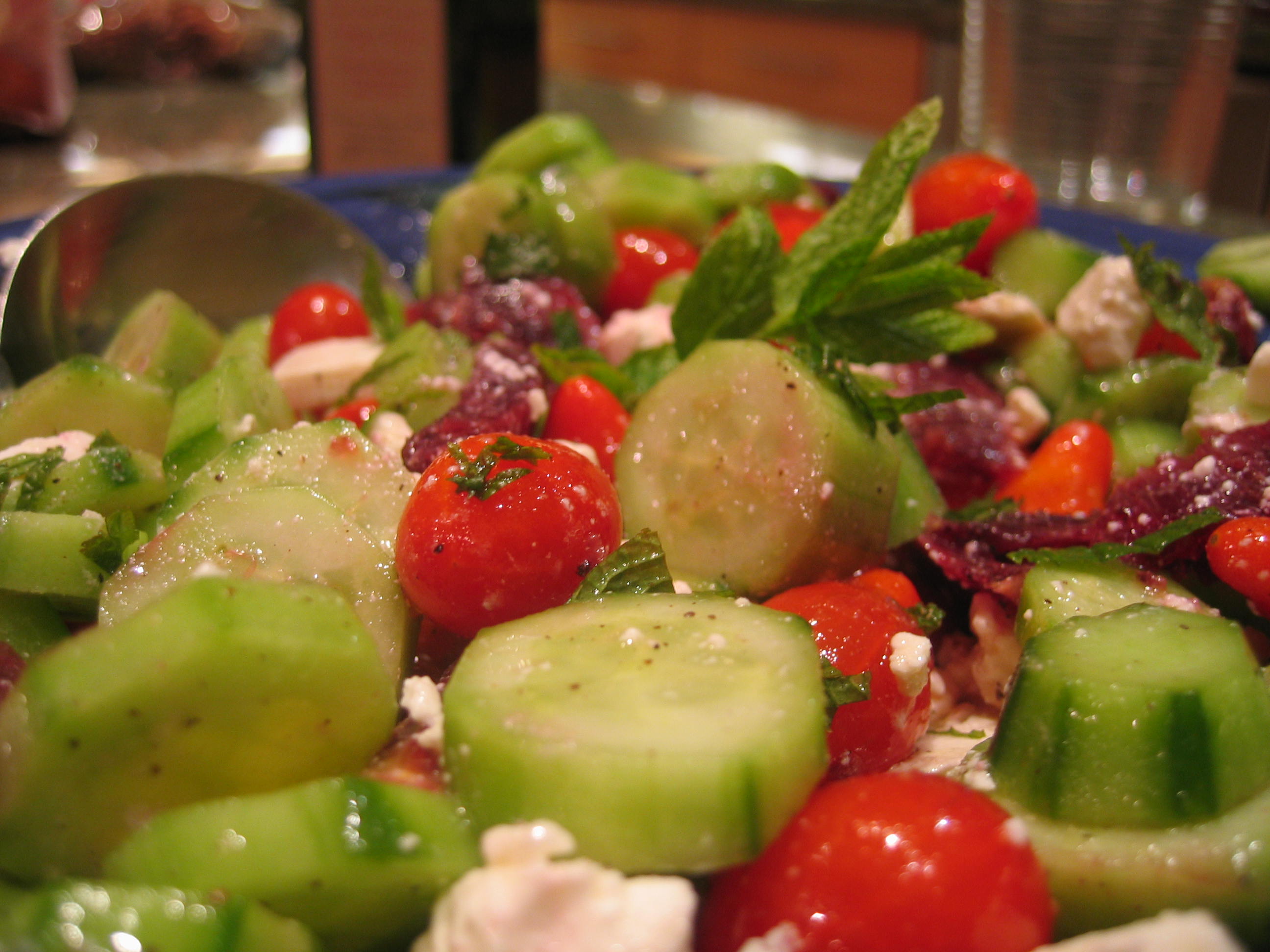 Cucumber, Bulgarian Feta, Blood Orange & Mint Salad