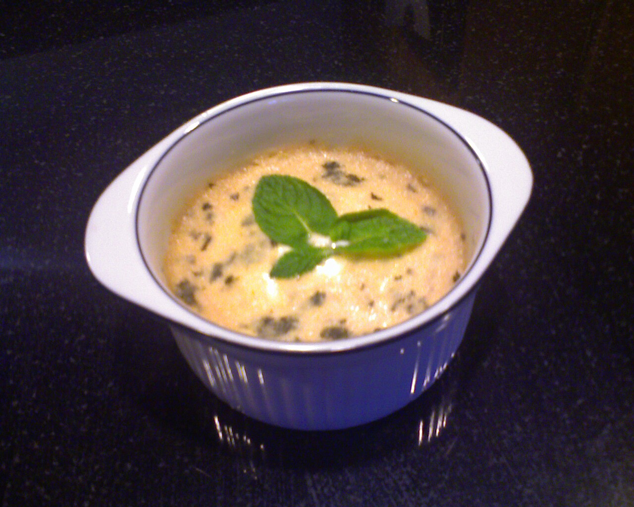Feta-Blood Orange Pots de Creme with Mint
