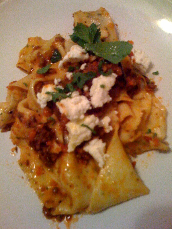Blood Orange Lamb Ragu w/ Mint Papparadelle & French Feta
