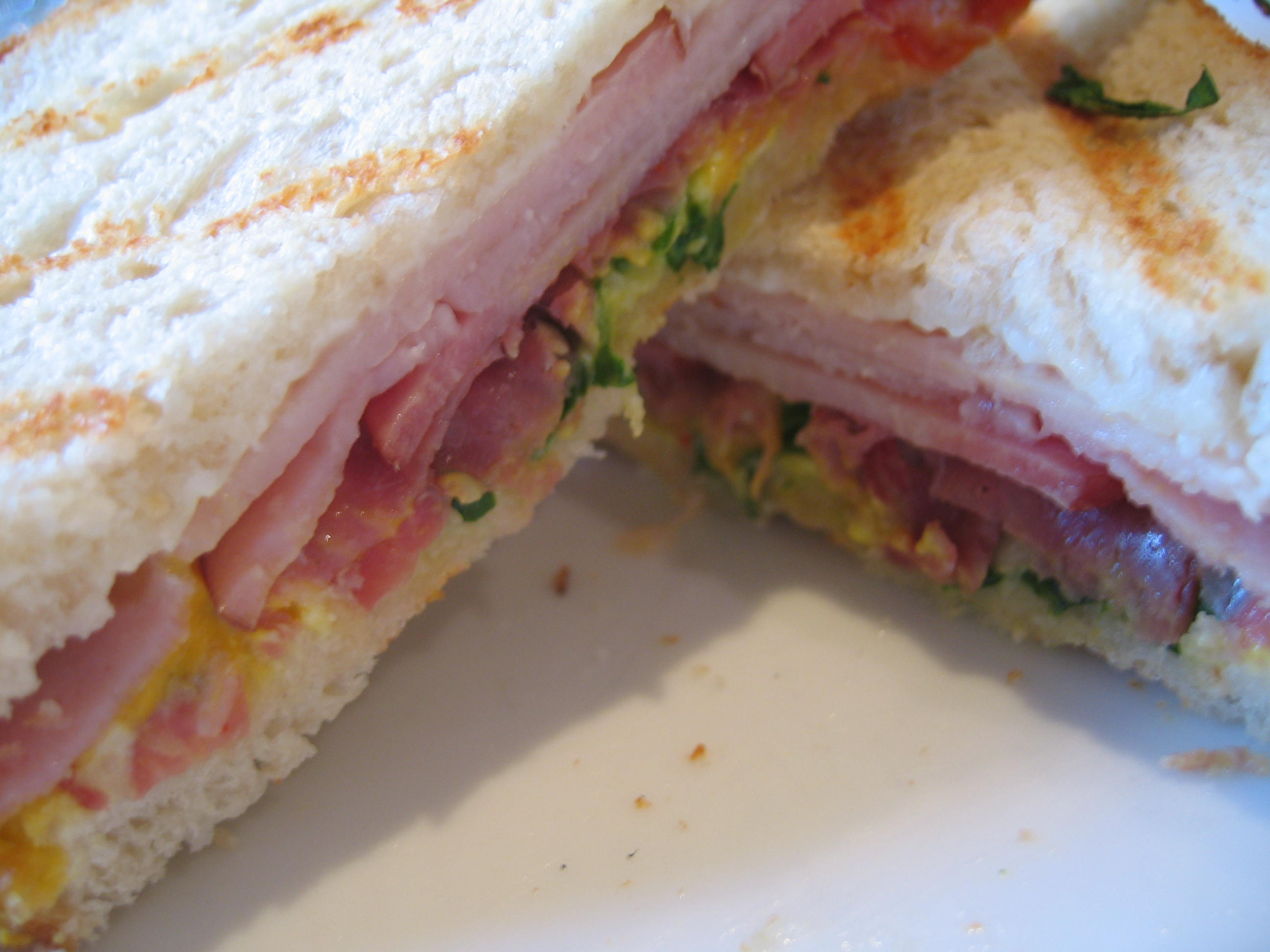 Spinach, Canadian Bacon & Soprresata Panini