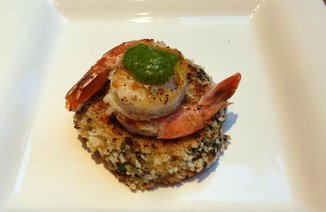 Spinach Potato Quinoa Croquettes with a Spinach-Sorrel Pesto
