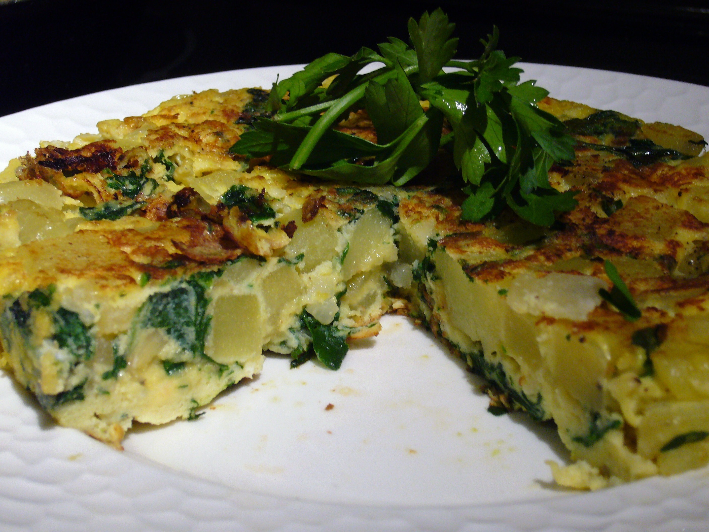 Spinach and Potato Tortilla