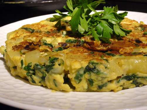 Spinach and Potato Tortilla