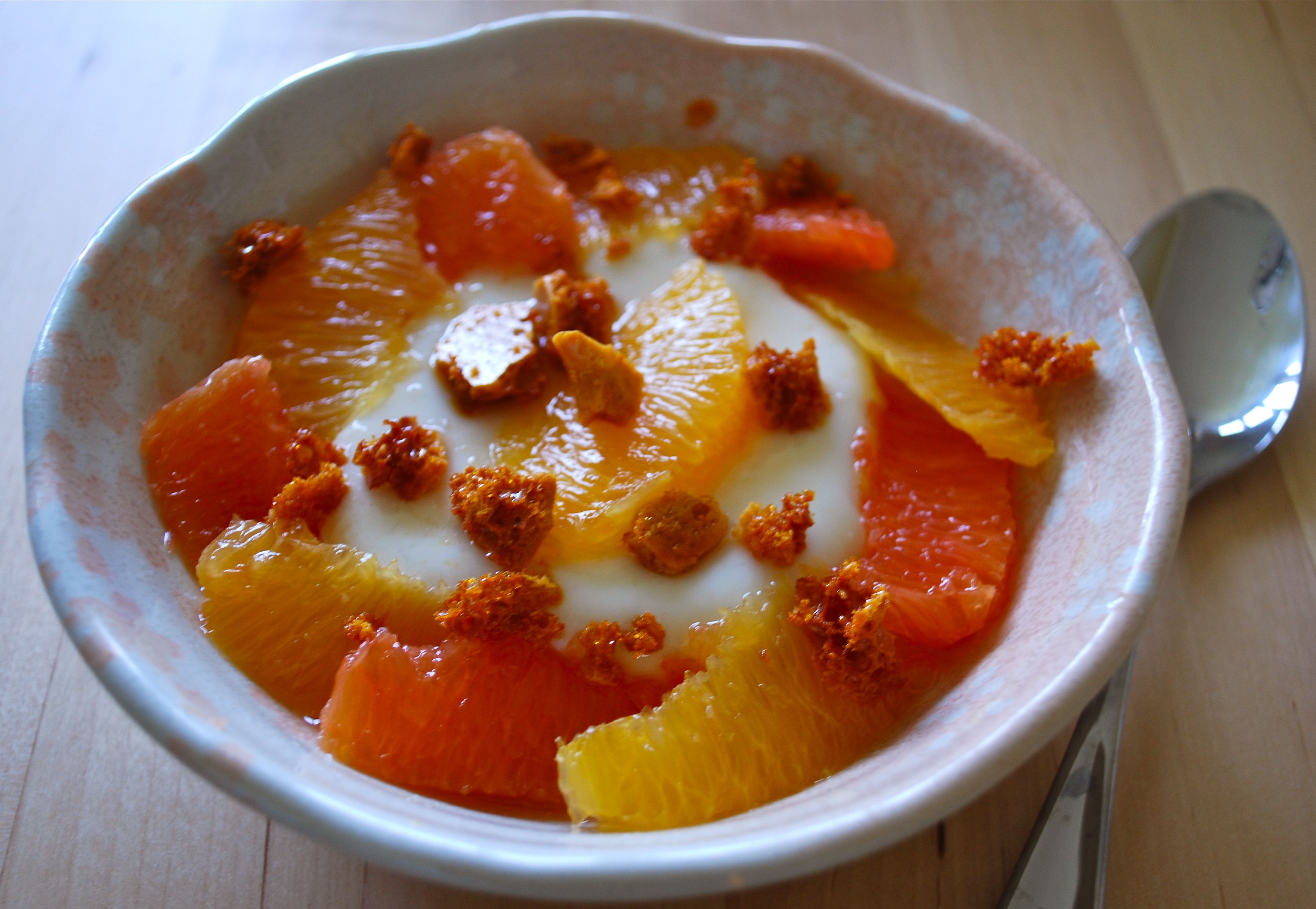 Citrus Yogurt Panna Cotta with Honeycomb