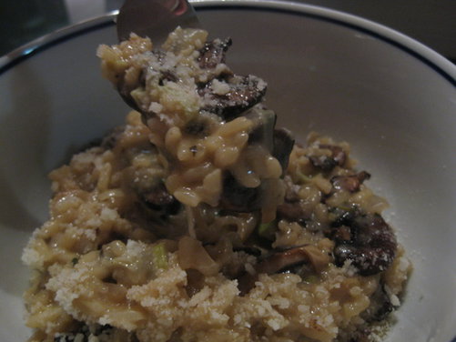 Mushroom Risotto with Creamy Leeks