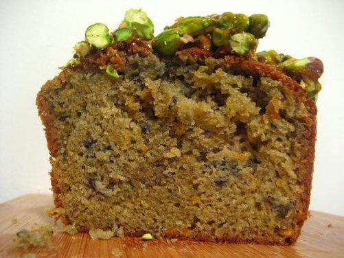 Blood Orange Olive Oil Cake with Candied Pistachios